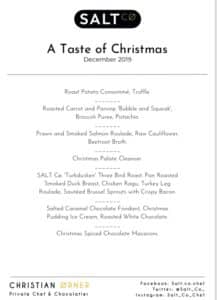Taste of Christmas menu! Available all through December in the beautiful Burbake Forest Lodges